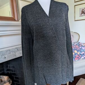 Eileen Fisher draped cardigan/unstructured jacket, slate grey size L